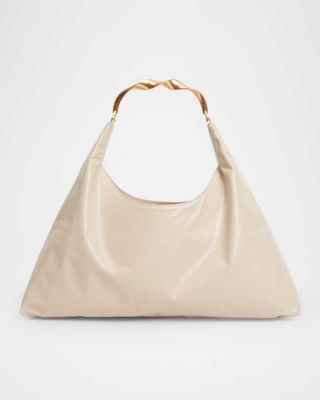 Twist Leather Hobo Bag